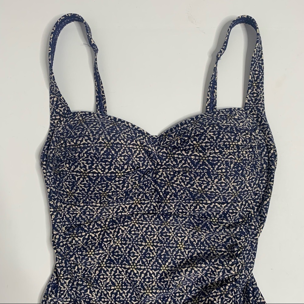 Niptuck Swim Navy Nautical Foil Joanne Twist Front Tummy Control Swimsuit - Picture 8 of 16